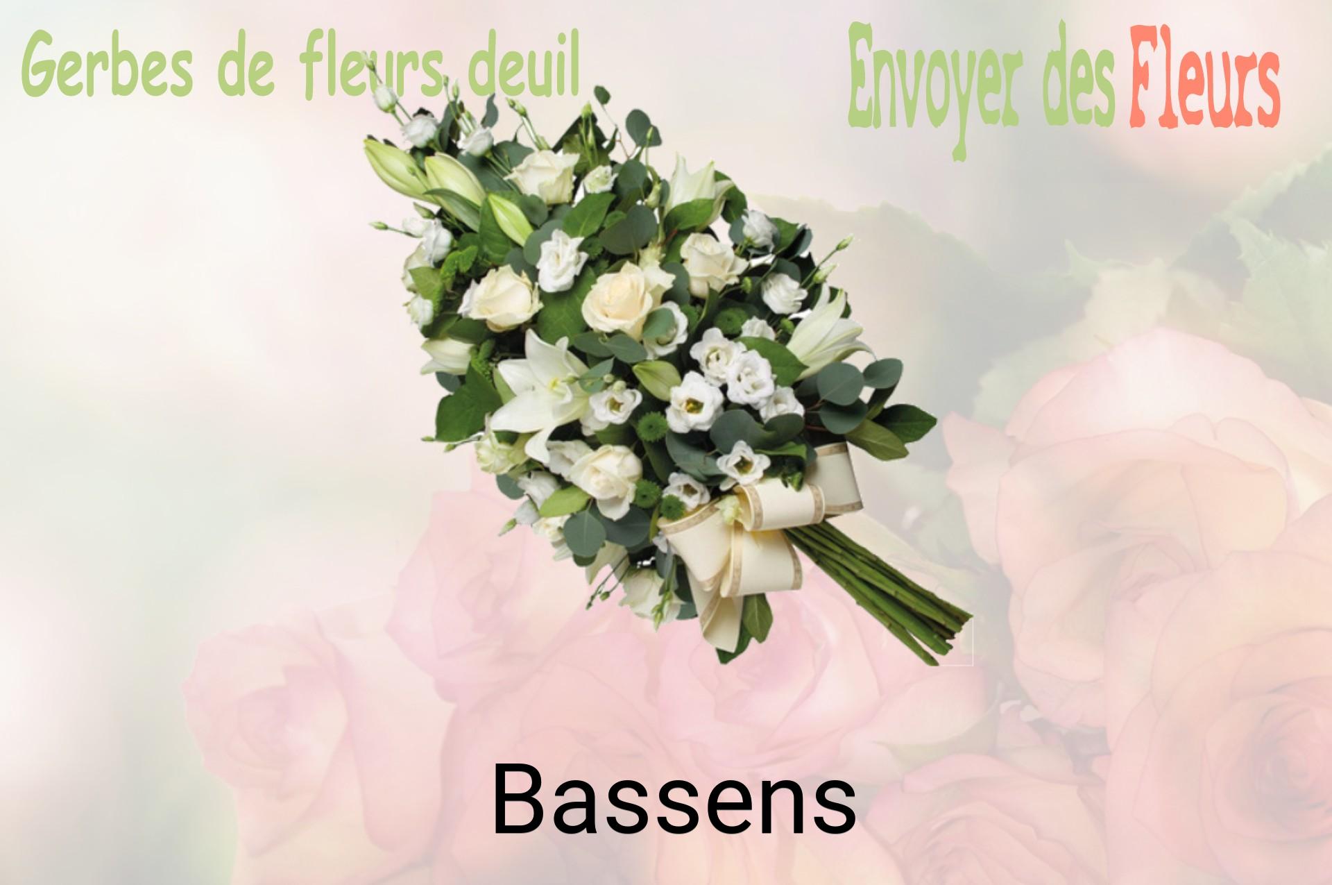 Gerbe de fleurs de deuil livrée à Bassens